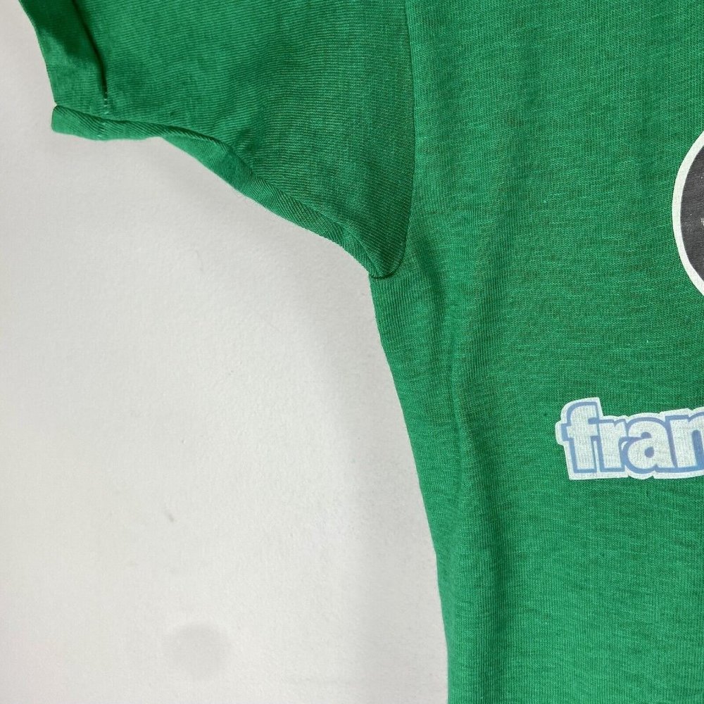 Vintage 1975 Frank Sinatra Graphic T-Shirt Mayo Spruce 30” Bust Sz Small Tee - Picture 4 of 9